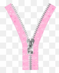 Pink Zipper Clothing Zip Girly Sticker By Kris Smith - White Zipper Emoji,Zipper Emoji
