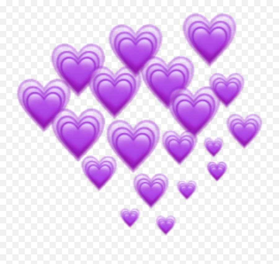 Purple Hearts Heart Emoji Emojis - You Left Me On Read Meaning,Emoji Remix