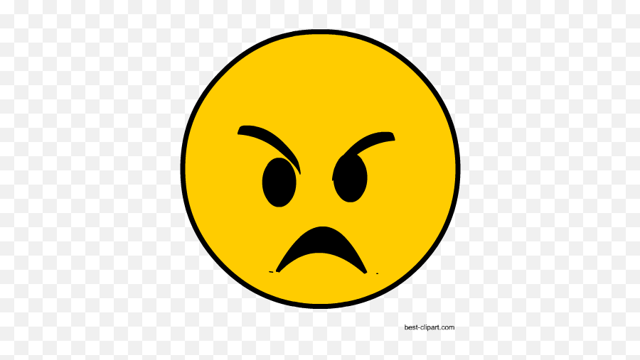 Free Emoji Clip Art - Clipart Picture Of Angry Face,Angry Face Emoji
