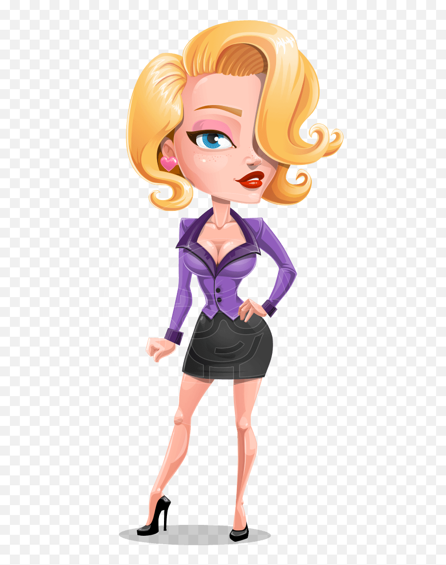 Cartoon Elegant Woman Vector Character - Cartoons Of Sexy Woman Emoji,Blonde Woman Emoji