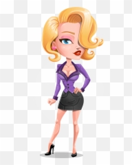 Cartoon Elegant Woman Vector Character - Cartoons Of Sexy Woman Emoji,Blonde Woman Emoji