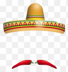 Cincodemayoprop Sombrero Hat Mustache - Transparent Background Sombrero Png Transparent Emoji,Taco Emoji Hat