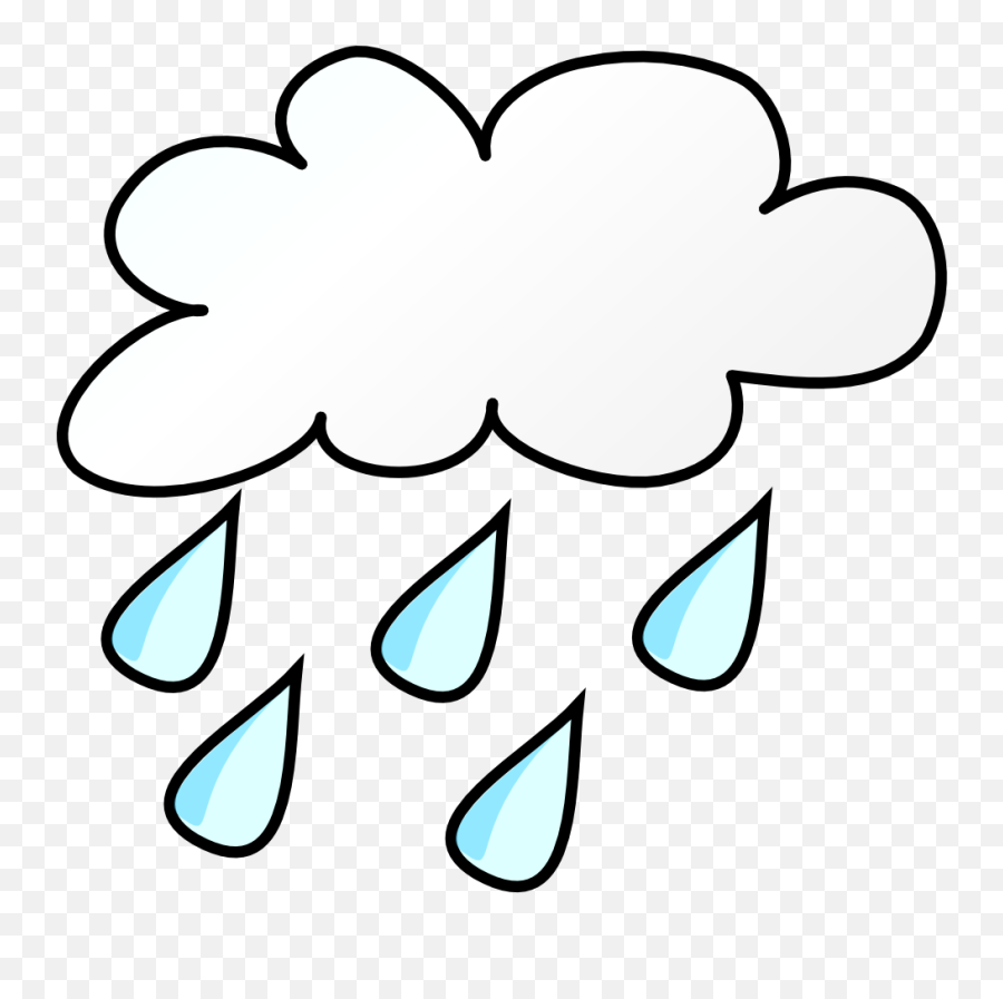 Rain Cloud Cartoon Clip Art - Cloud With Rain In Black Background Emoji,Rainy Cloud Emoji