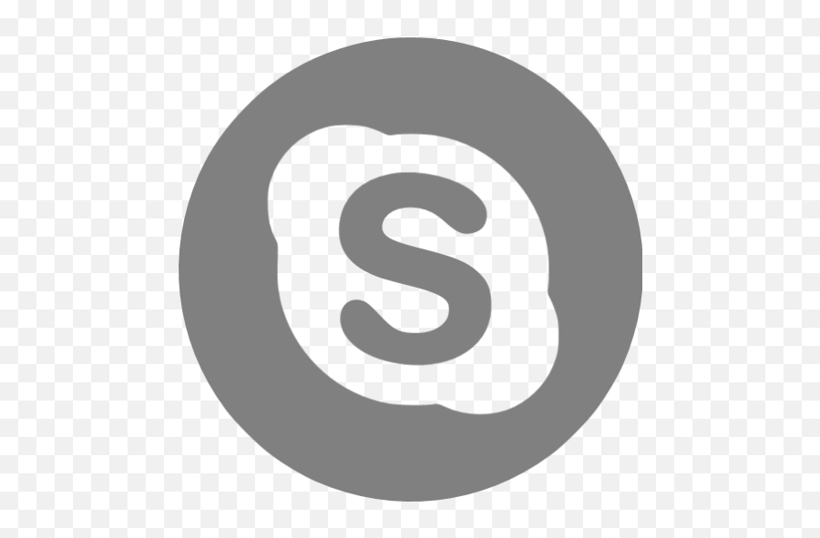 Gray Skype 4 Icon - Skype Grey Icon Png Emoji,Skype Skull Emoticon