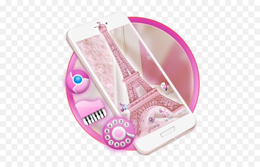 Pink Shiny Eiffel Paris Launcher Theme Live Hd - Google Play Smartphone Emoji,Unicorn Emoji Meaning Tinder