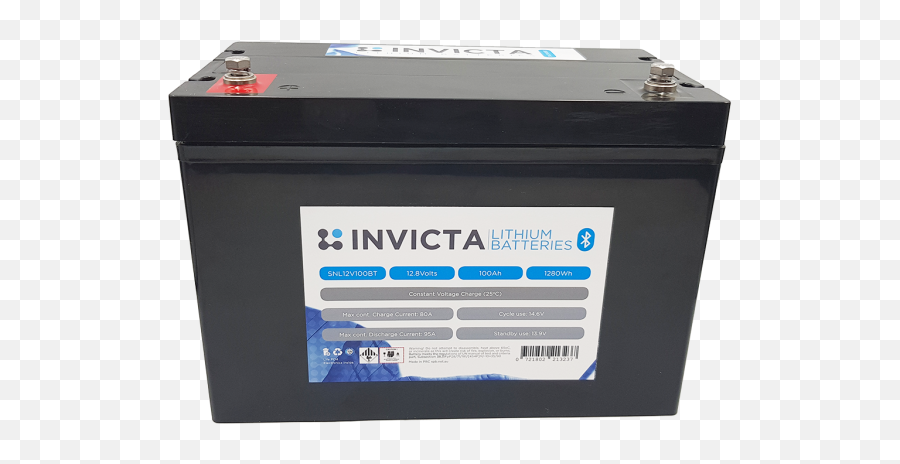 Invicta 12v 100ah Lithium Battery With - 12v 125ah Invicta Lithium Batteries Emoji,Emoji Pop Car Plug Battery