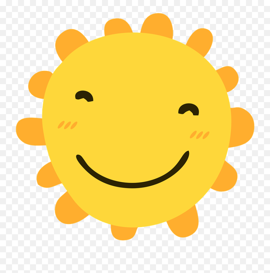 Sun Smiley Cartoon Emoji,Bunny Hugged Emoticon