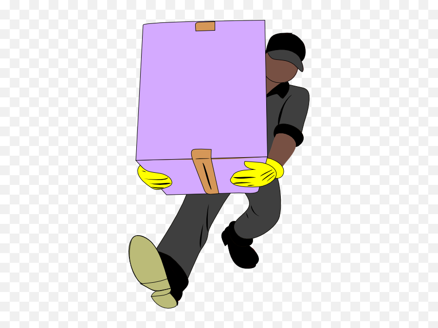 Man Carrying Box Clipart - Clip Art Library Man Carrying Big Box Clipart Emoji,Hand Emoji And X In Abox