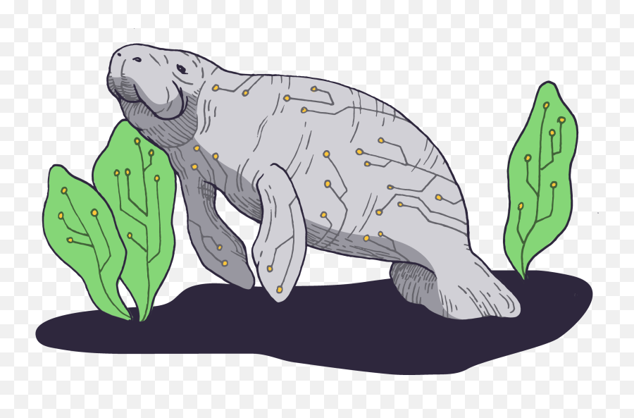 Blog Story 2 Designs - Sea Cows Emoji,Manatee Emoji