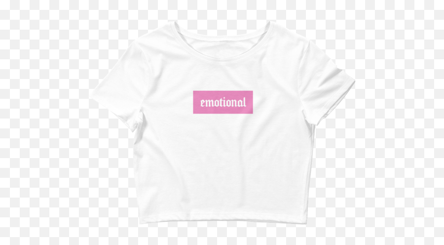 Aesthetic Emotional - Pastel Goth Crop Tee U2013 Istu Short Sleeve Emoji,Emotions With The Letter V In Them