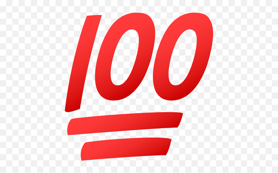 Emoji Hundred Points 100 - Emoji Of 100 Percent,One Hundred Emoji