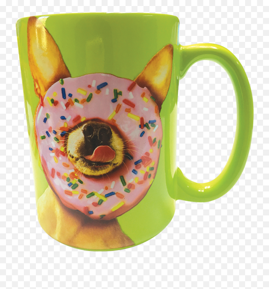 Avanti Yumm Donut Ceramic Mug Iscream - Chihuahua Emoji,Mug Clinging Facebook Emoji