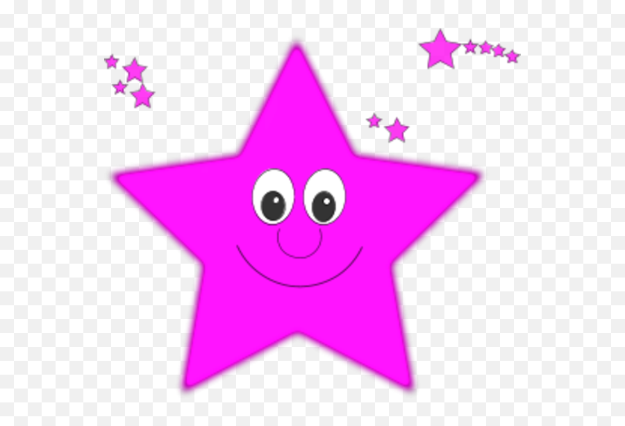 Happy Clipart Free Clip Art - Pink Colour Star Cartoon Emoji,Gclip-art Emoticons