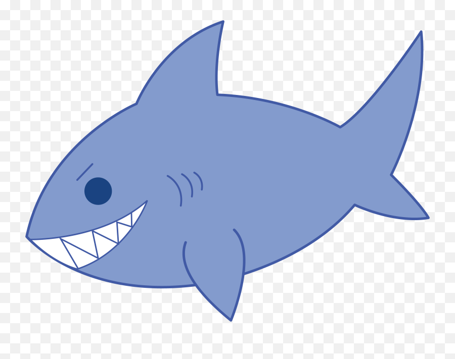 Free Cartoon Shark Silhouette Download - Blue Shark Clip Art Emoji,Animated Shark Emoticon