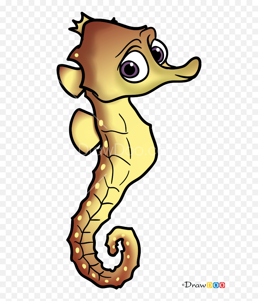 How To Draw Sheldon Dory And Nemo - Finding Nemo Seahorse Clipart Emoji,Seahorse Emoji