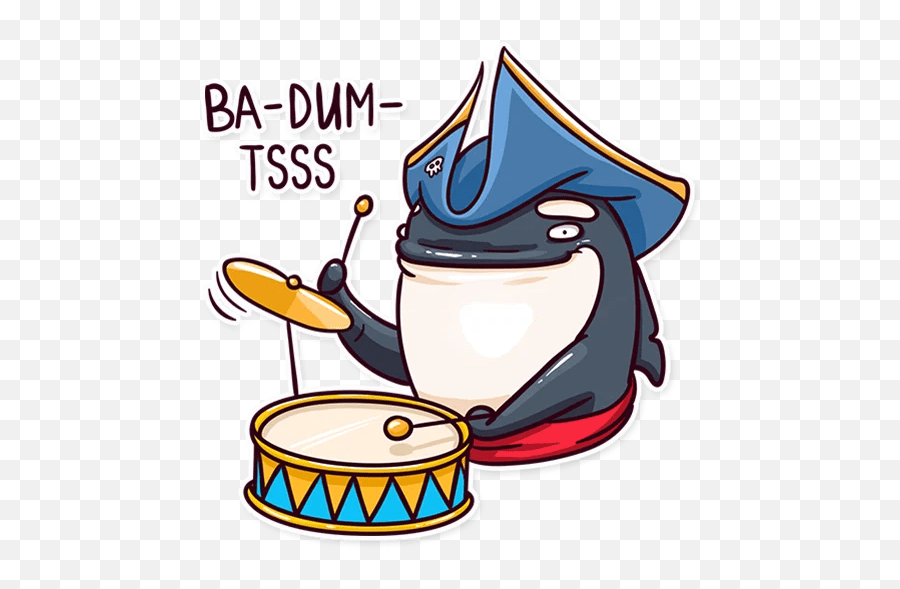 Orca Stickers - Live Wa Stickers Emoji,Ba Dum Dum Tss Emoticon