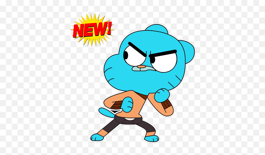 Wastickerapps Gumbal Cartoons Stickers 2020 Latest Version - Make Gumball Watterson As A Mii Emoji,Gumball Emoji