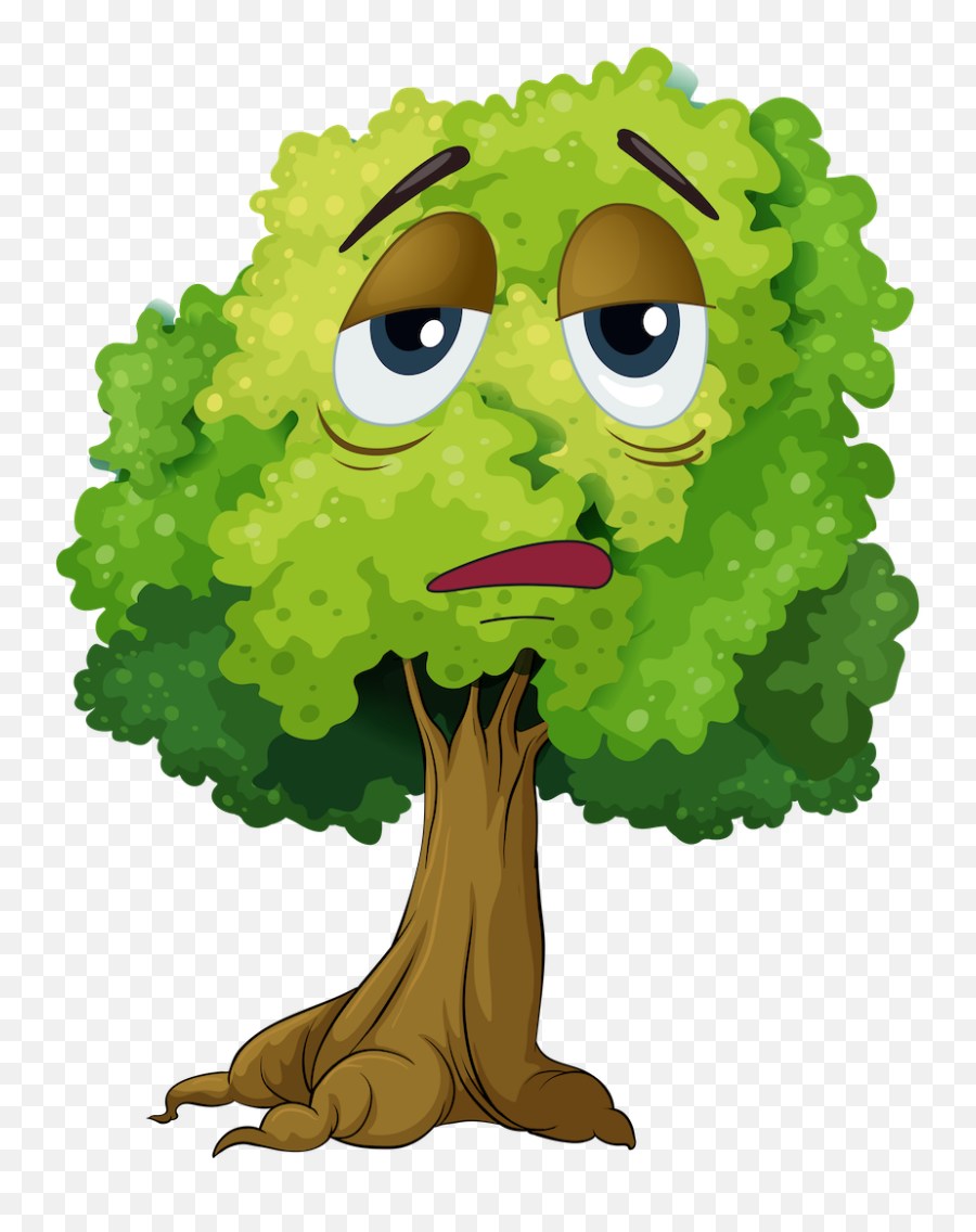 Green Forest Sad Face Tree Clipart - Free Clipart Library Emoji,Sad Emoji Yahoo Email