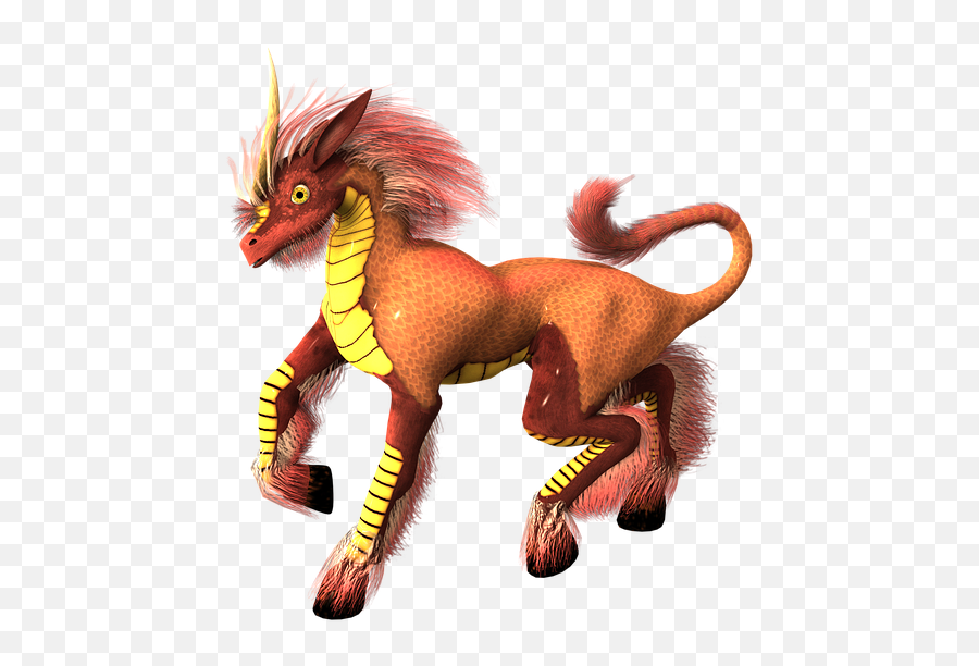 Free Photo Mythical Creatures Run Horn Head Mane Bright Red Emoji,Emotion Recognition With Mythical Creatures