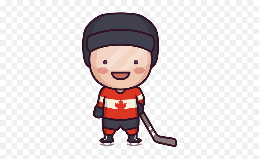 Cute Canadian Hockey Player Character Transparent Png U0026 Svg Emoji,Old Man Young Boy Ghost Emoticon Game