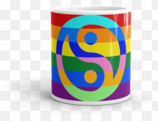 Yin Yang Rainbow - White Glossy Mug Emoji,Yin Yang Emoji