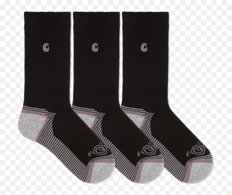 Carhartt Girls Force Performance Crew Socks 3 Pair - Black 105 U2013 4 Medium Emoji,Three Sweat Emoji