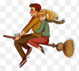 Telegram Sticker From Love Is Pack Emoji,Broom Cleaning Emoji