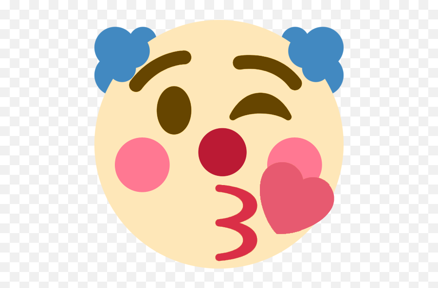 Clownkiss - Discord Emojis Clown Flushed,Kiss Emoji