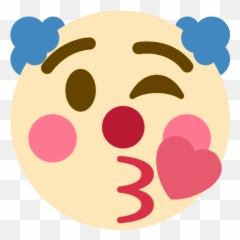 Clownkiss - Discord Emojis Clown Flushed,Kiss Emoji
