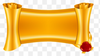 Gold Scrolled Paper Png Clipart Image - Royal Scroll Paper Png Emoji,Willy Wonka Emoji