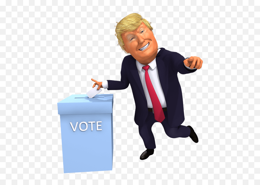 Trump Gif - Donald Trump Cartoon Vote Emoji,Donald Trump Emoji Gif
