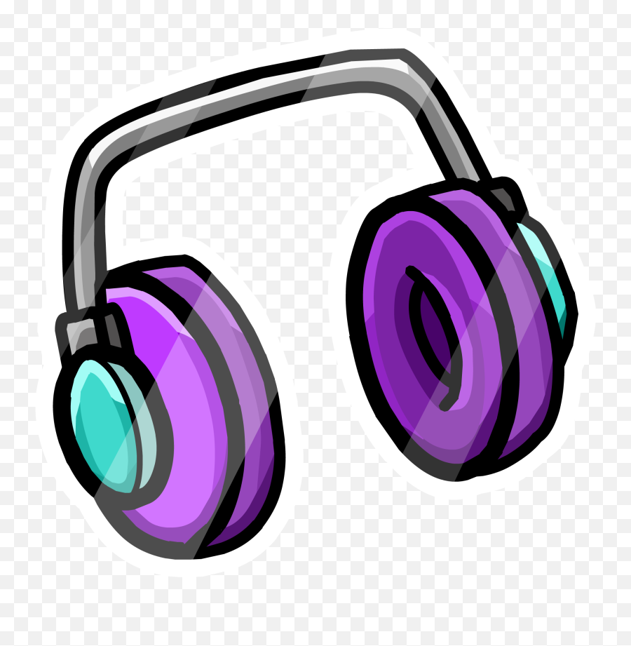 Headphones Pin - Headphones Cartoon Png Emoji,Emojis With Headphones