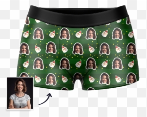 Christmas Sale 2020 Custom Face Underwear Face Boxer - Boxer Personnalise Emoji,Santa Throwing A Kiss Emoticon