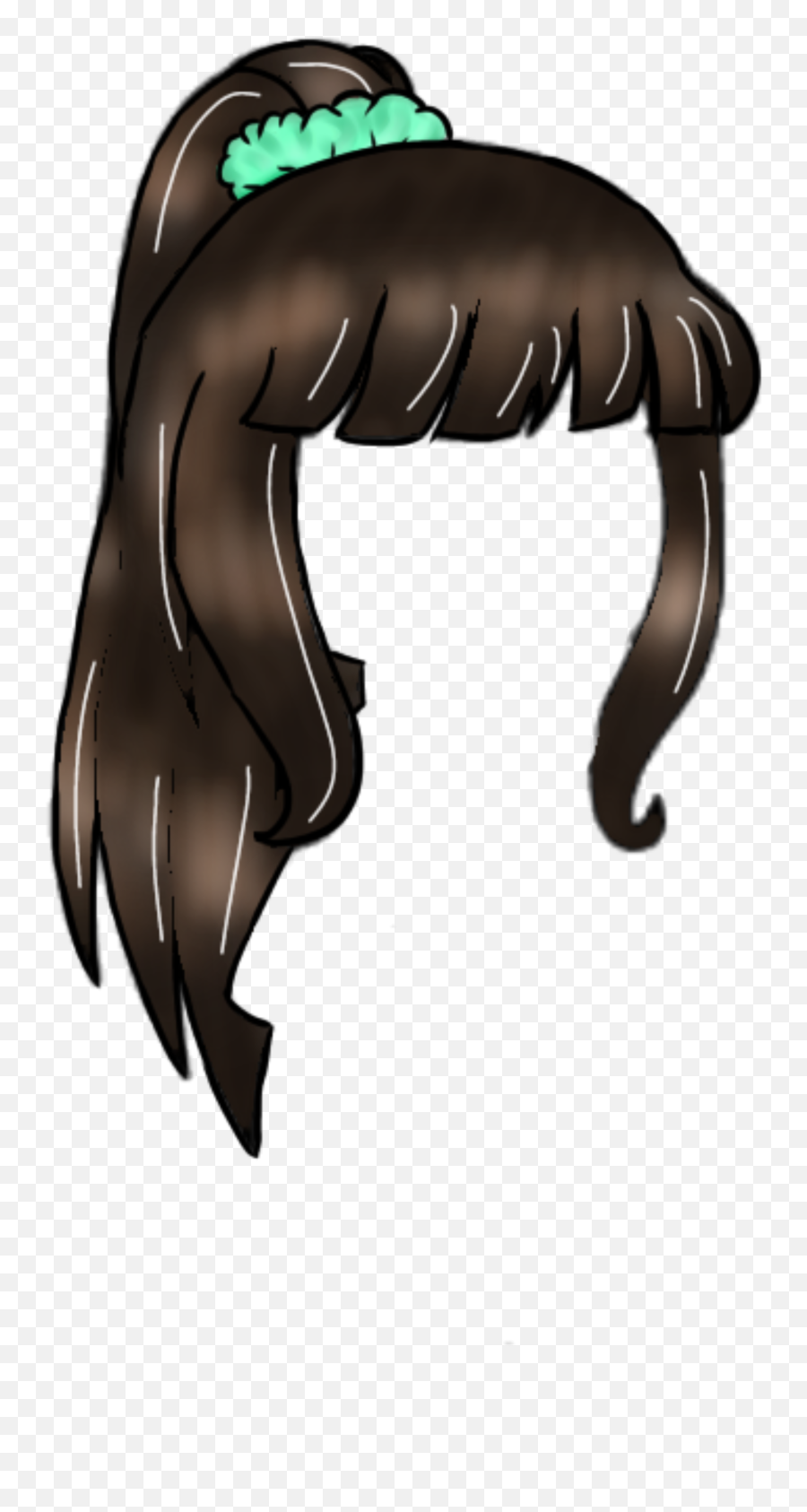 Gachalife Hair Gacha Ponytail Sticker - Ponytail Gacha Life Hair Edit Emoji,Ponytail Emoji Copy