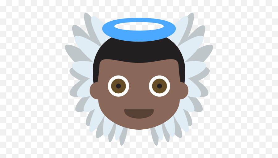 Baby Angel Dark Skin Tone Emoji Emoticon Vector Icon - Baby Transparent Single Emoji Angel,Emoji Emoticon Angel