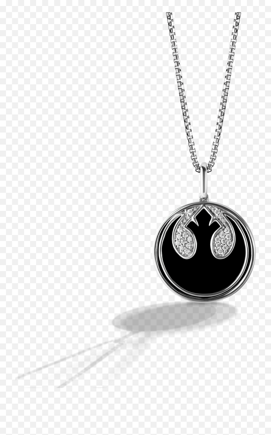 White Diamonds Necklace Onyx Silver - Solid Emoji,Star Wars Spin Emoticon