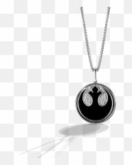 White Diamonds Necklace Onyx Silver - Solid Emoji,Star Wars Spin Emoticon