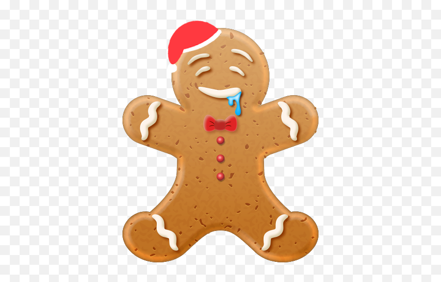 Christmas Gingerbread Emoji By Beijing Mavericks Link - Cartoon Transparent Gingerbread Man,Clown Emoji Ios 10