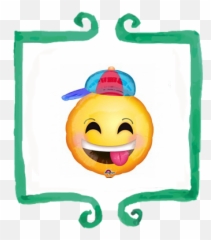 Palloncini Vari - Smily Face With Hat Emoji,Emoticon Png Cappello Laurea