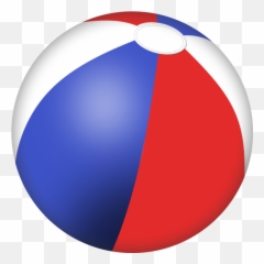 Blue Beach Ball Clipart - Red White And Blue Beach Ball Clip Art Emoji,Beach Ball Emoji Transparent