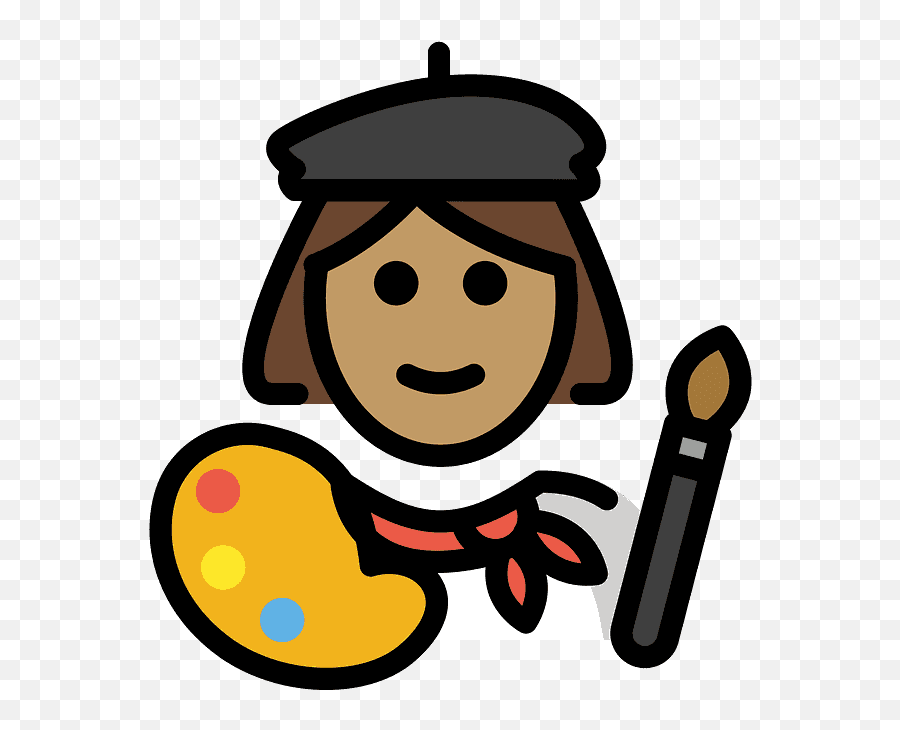 Woman Artist Emoji Clipart Free Download Transparent Png,Painting Emoji