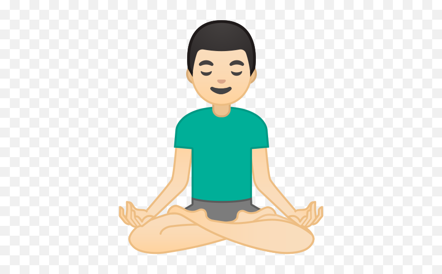 U200d Man In Lotus Position Light Skin Tone Emoji - For Yoga,??? Emoji Meaning