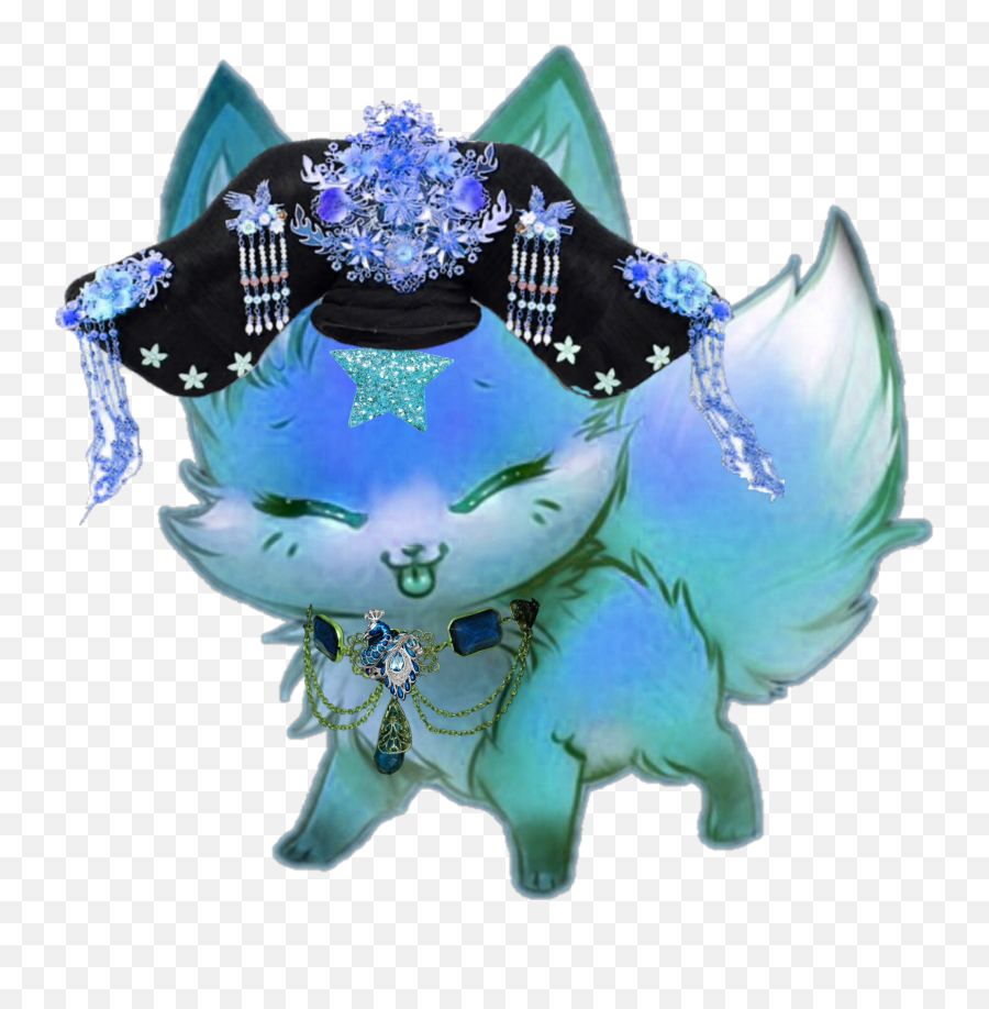 Discover Trending - Anime Kawaii Arctic Fox Drawing Emoji,League Of Legends Sona Emoticon