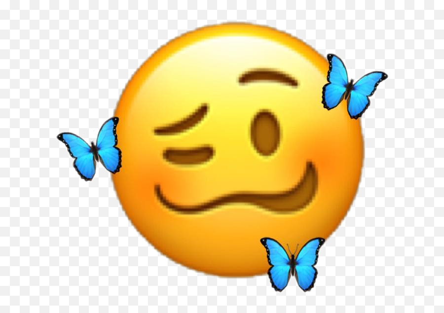 Emoji Butterflies Iphone Sticker By Yhea,Emoji For Random