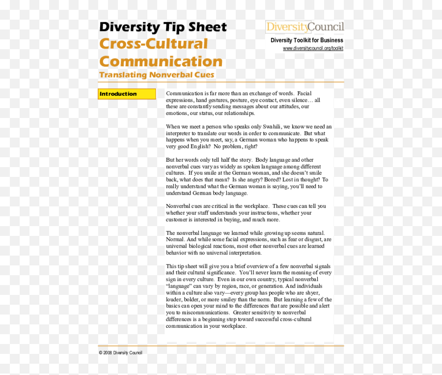 Pdf Diversity Tip Sheet Cross - Cultural Communication Emoji,Model Sheet Emotion Man