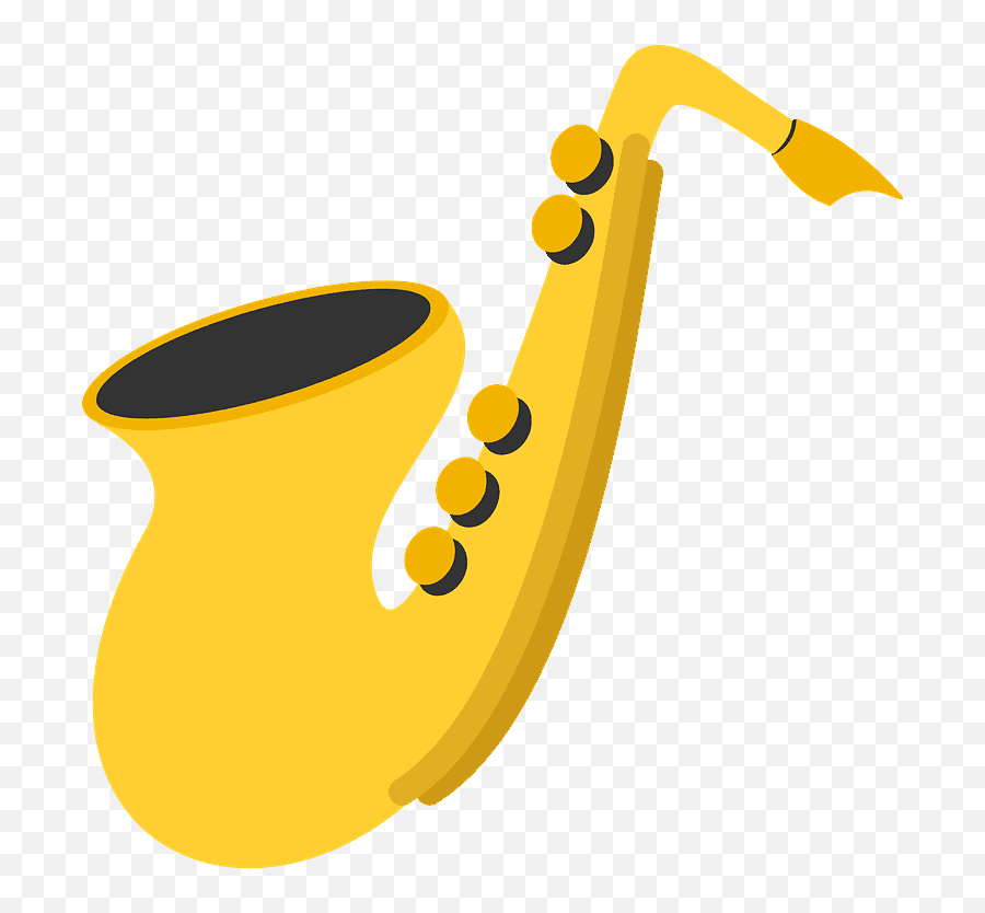 Saxophone Emoji Clipart - Instrumento Emoji,Cymbal Emoji