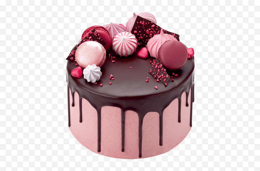 Dripping Cake Chocolate Cake Birthday Cake Torte Cupcake - Pink Chocolate Cake Design Emoji,Bread Emoji Png