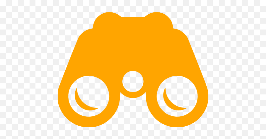 Orange Opera Glasses Icon - Free Orange Binocular Icons Binoculars Orange Icon Png Emoji,Binoculars Emoticon