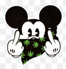 Mickey Mouse Middle Finger Wallpaper - Mickey Mouse Weed Emoji,Stinkefinger Emoji Iphone