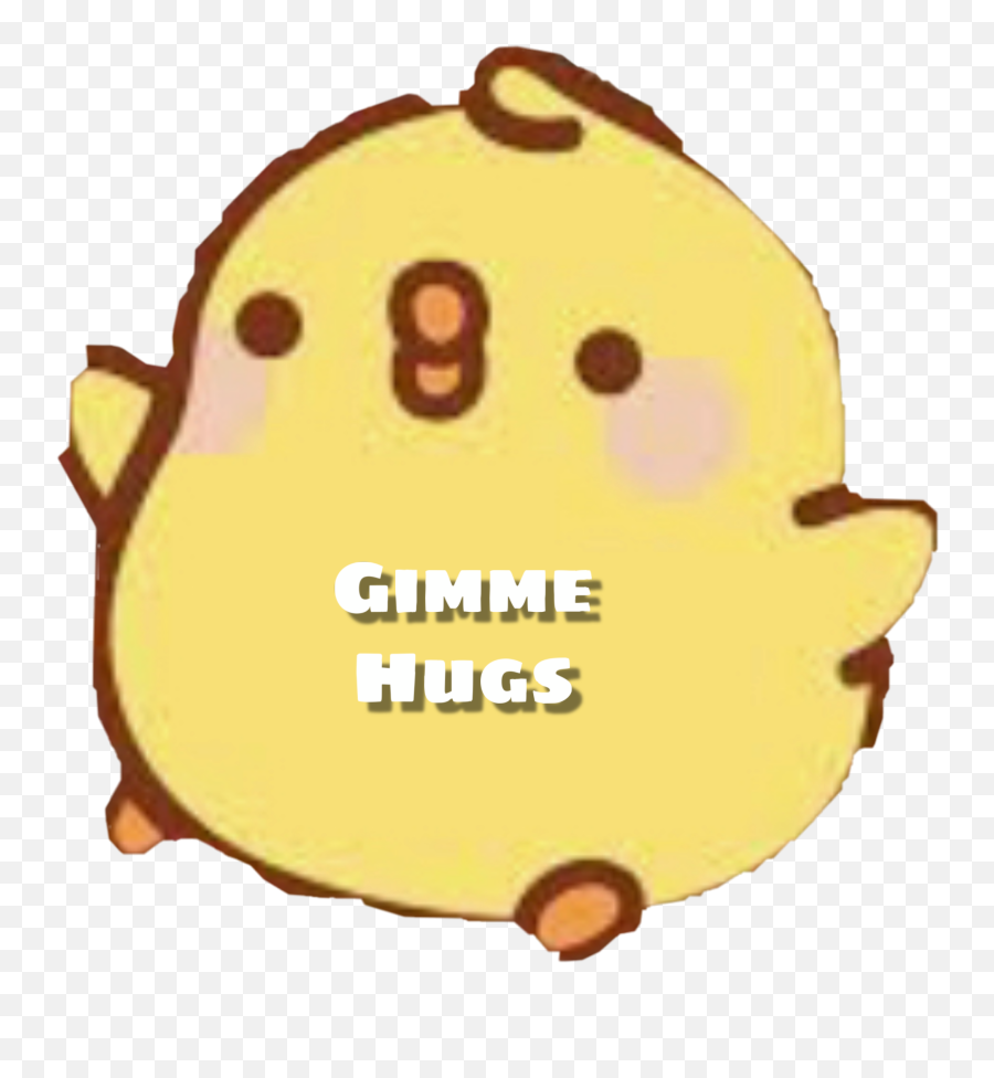 Hug Hugs Hugme Duck Anime Chick Sticker By Eightnine - Happy Emoji,Hugs Emoji